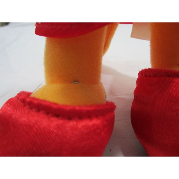 Garfield Small Plush Valentine Red Satin Heart Print Robe Matching Slippers 7in - Picture 4 of 16